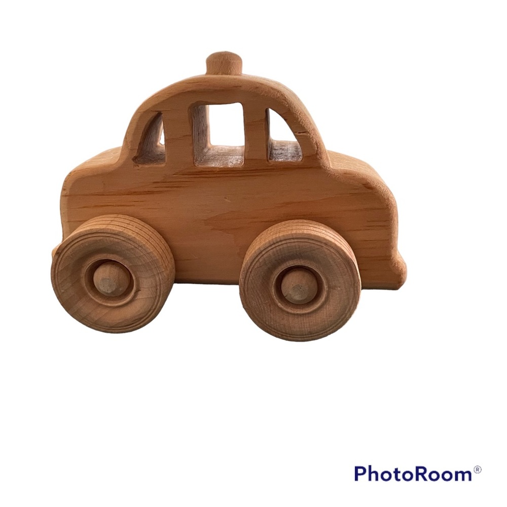 Handmade Natural Wooden Car for Collectors and Kids Toy Wonderfully Crafted 3.5”